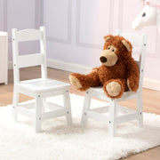 Wooden Chair Pair  - White X0