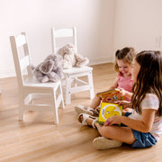 Wooden Chair Pair  - White X0