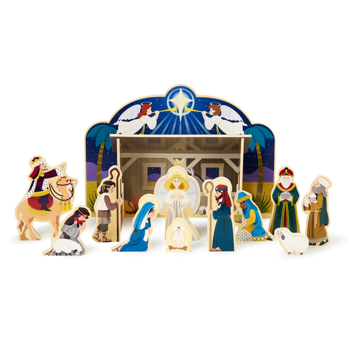 Wooden Christmas Nativity Set L0