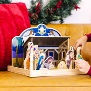 Wooden Christmas Nativity Set V2
