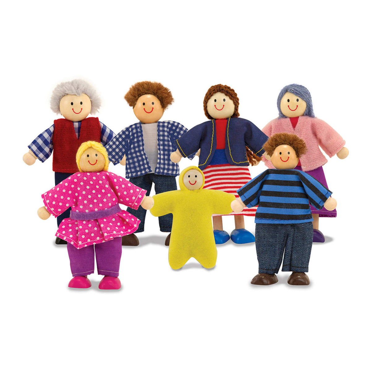 Wooden Doll Family T6