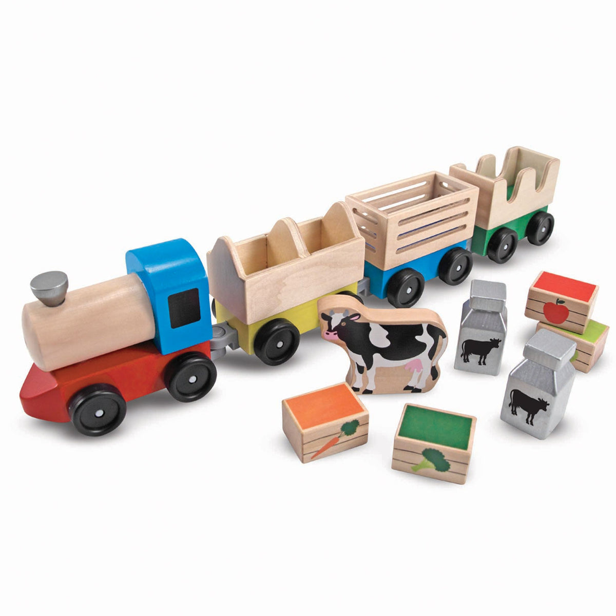 Wooden Farm Train V8