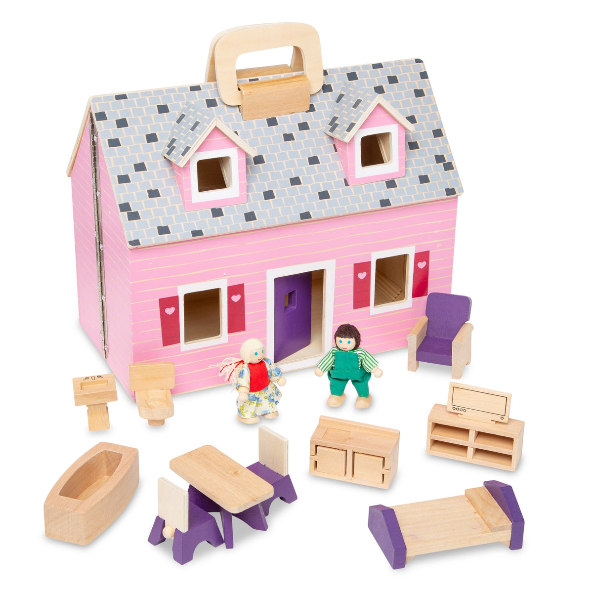Wooden Fold & Go Dollhouse J7