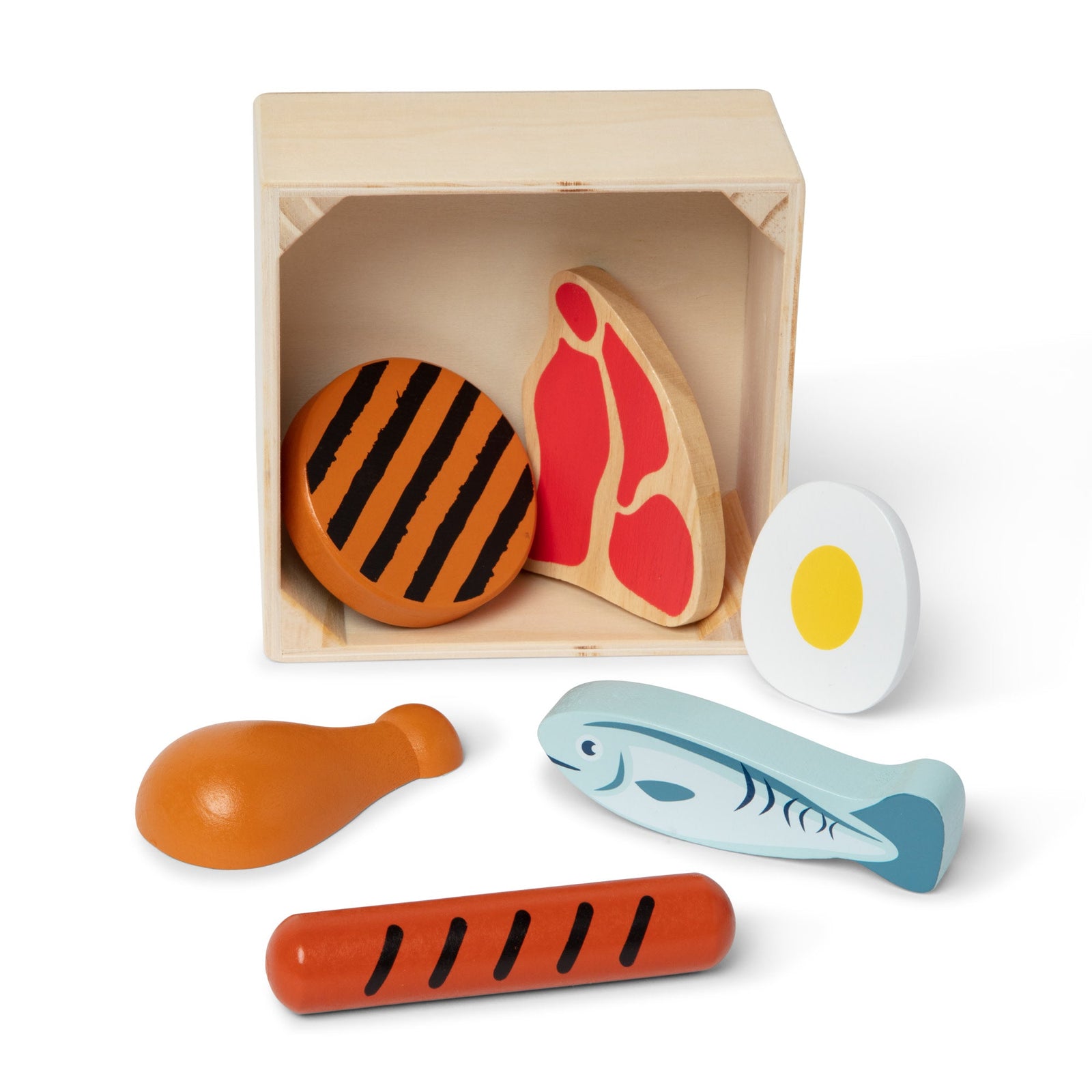 Wooden Food Groups Play Set – Protein J0