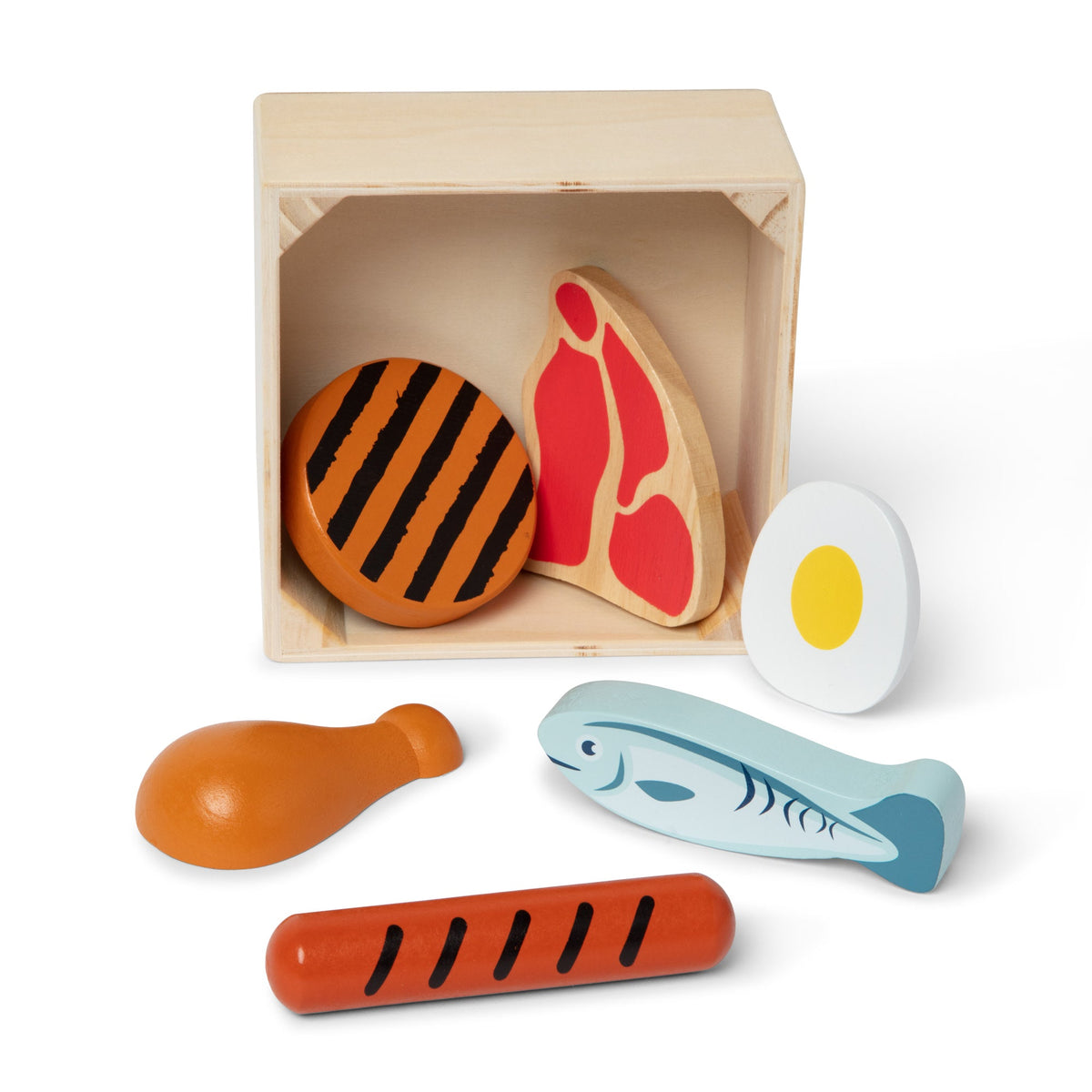 Wooden Food Groups Play Set – Protein V5