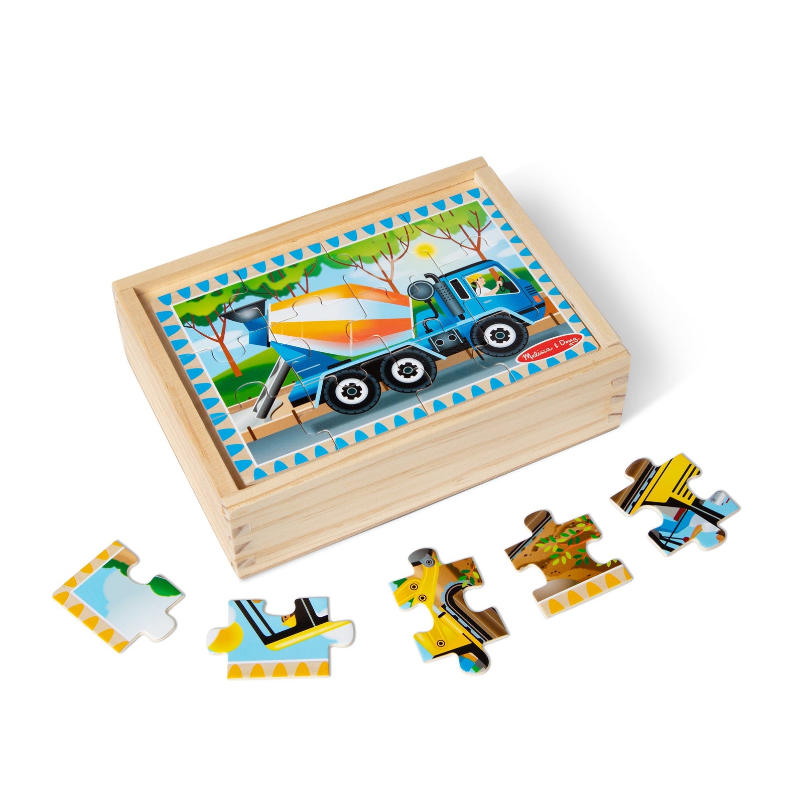 Wooden Jigsaw Puzzles in a Box - Construction G9