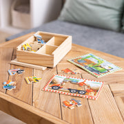 Wooden Jigsaw Puzzles in a Box - Construction G9