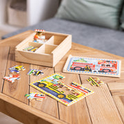 Wooden Jigsaw Puzzles in a Box - Vehicles L8