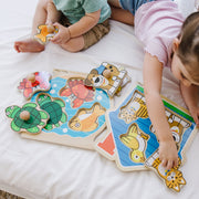 Wooden Jumbo Peg Puzzle 2-Pack: Fish Bowl, House Pets G4