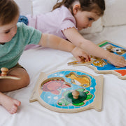 Wooden Jumbo Peg Puzzle 2-Pack: Fish Bowl, House Pets G4
