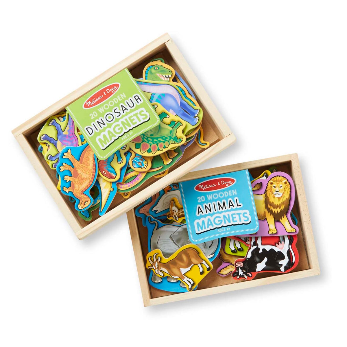 Wooden Magnets Bundle - Animals and Dinosaurs W2