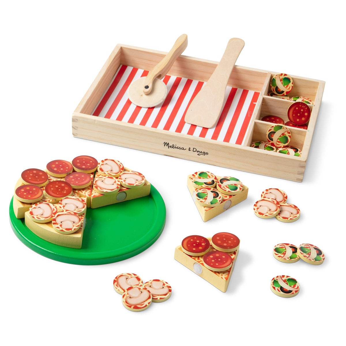 Wooden Pizza Party Play Set Q7