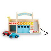 Wooden Service Station Parking Garage F0