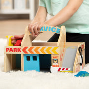 Wooden Service Station Parking Garage F0