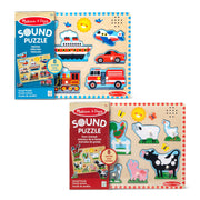Wooden Sound Puzzle 2-Pack – Farm Animals, Vehicles L7