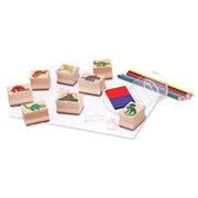 Wooden Stamp Set - Dinosaurs J5