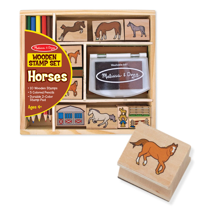 Wooden Stamp Set - Horses Z1