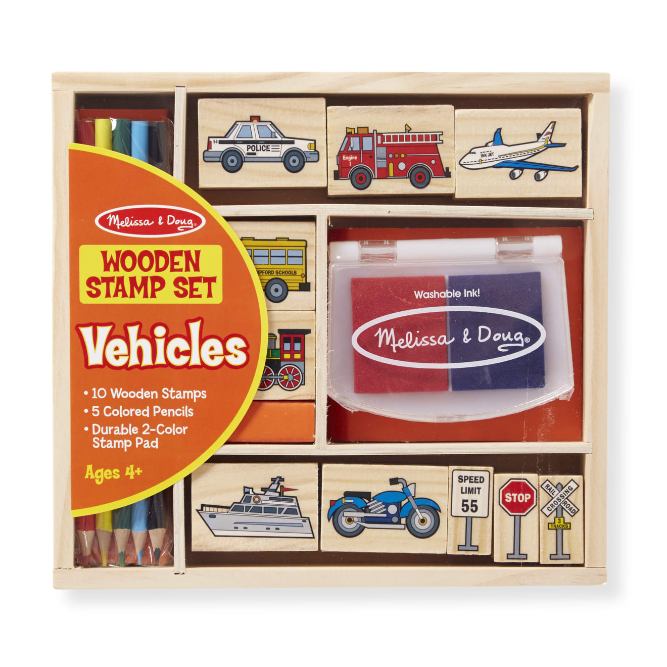 Wooden Stamp Set - Vehicles T6