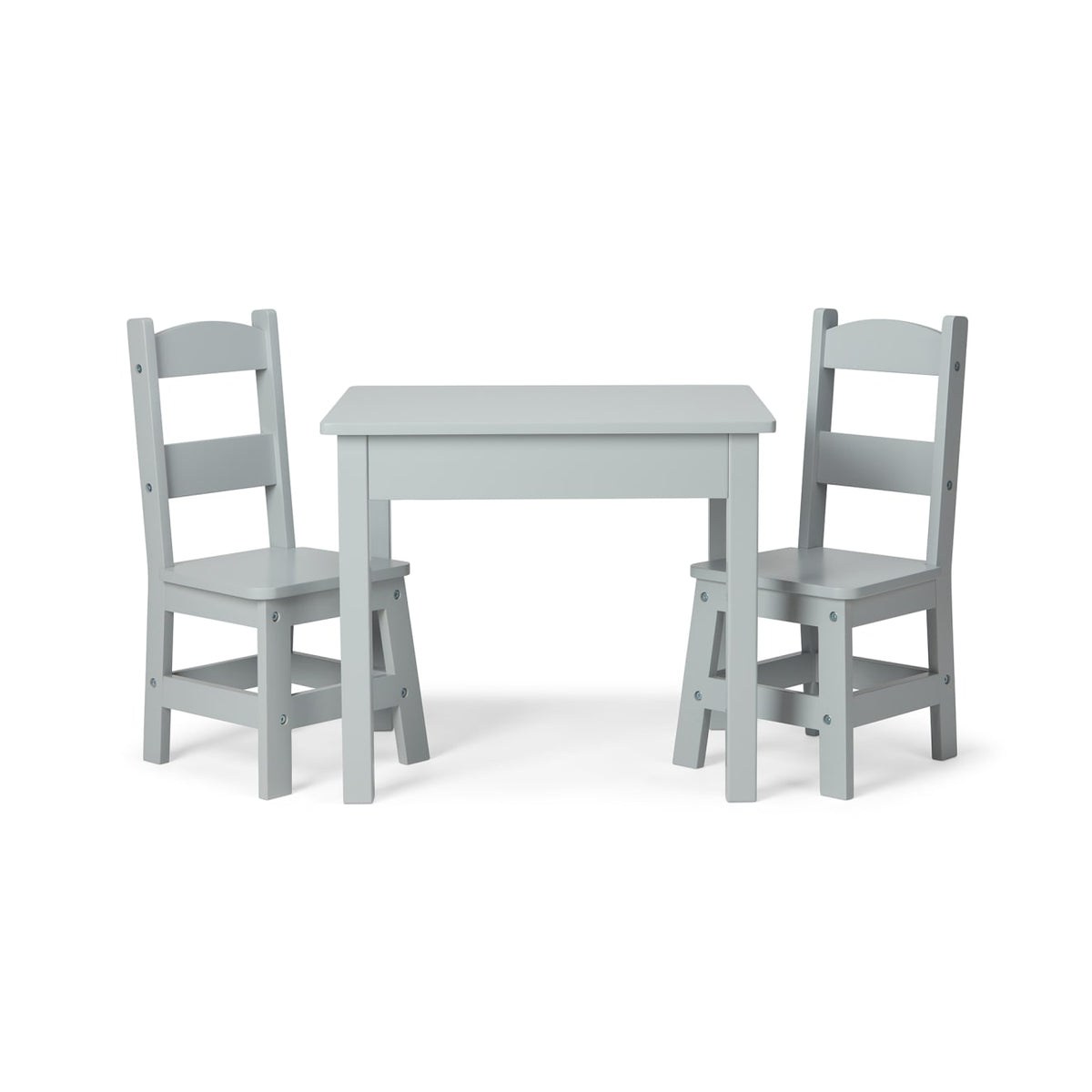 Wooden Table & 2 Chairs - Gray I3