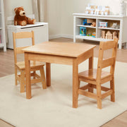 Wooden Table & Chairs - Natural A6