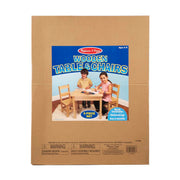 Wooden Table & Chairs - Natural S7