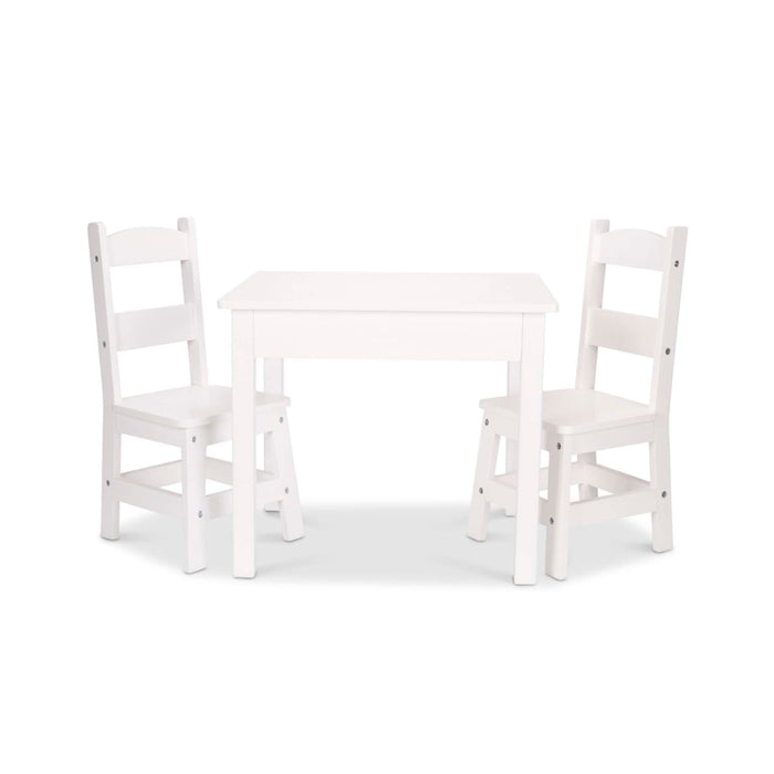 Wooden Table & Chairs - White K4