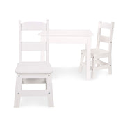 Wooden Table & Chairs - White V4