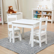 Wooden Table & Chairs - White V4