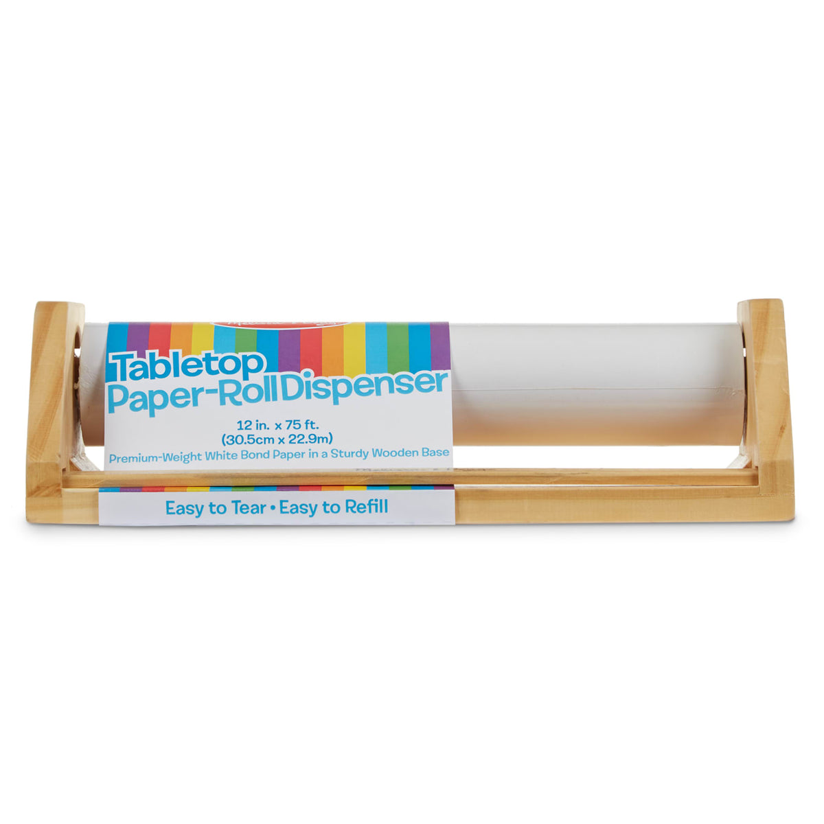 Wooden Tabletop Paper Roll Dispenser D0