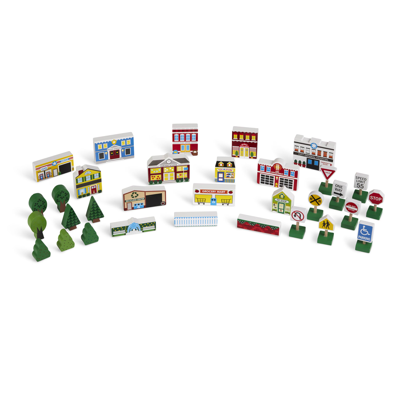 Wooden Town Play Set Z4