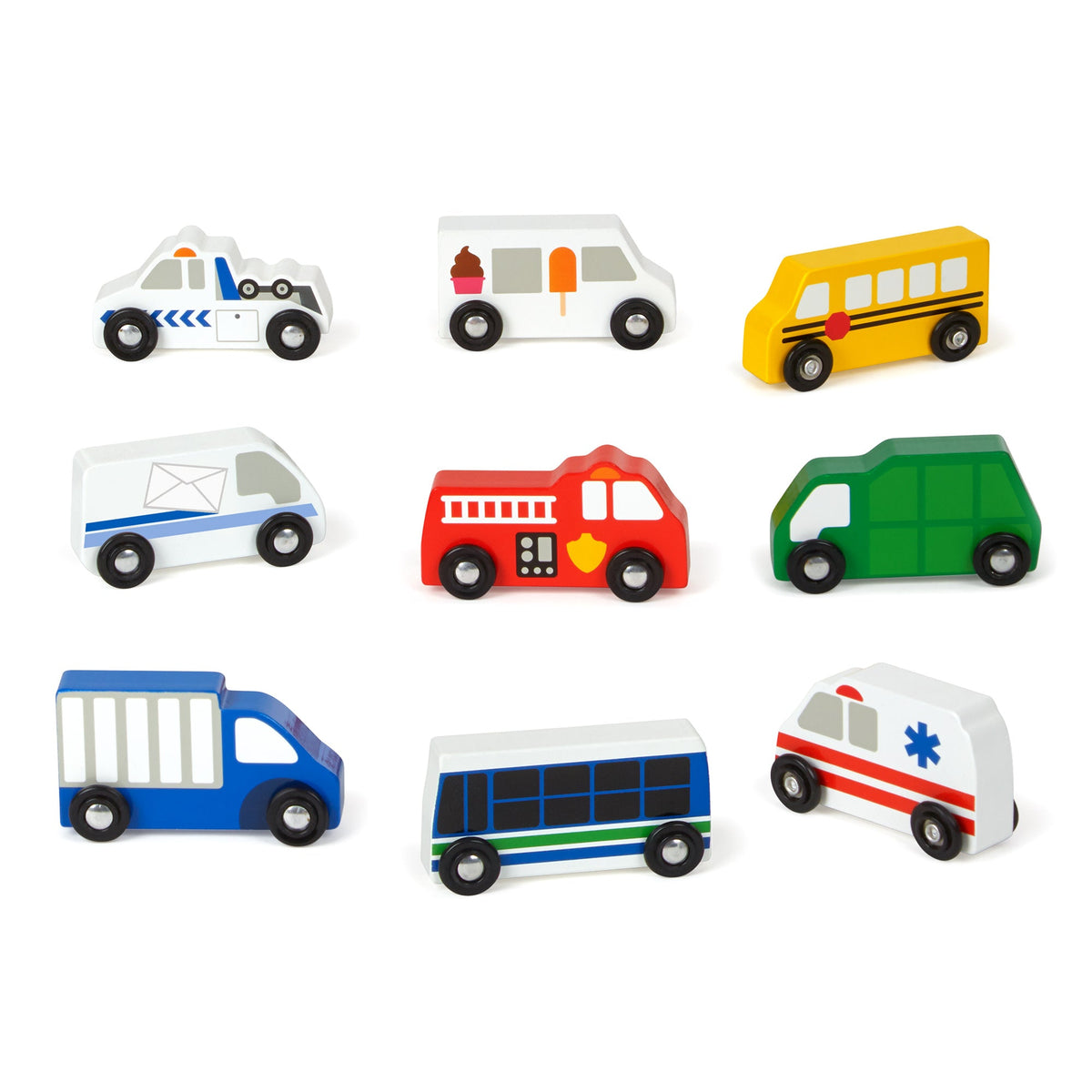Wooden Town Vehicles Set U4