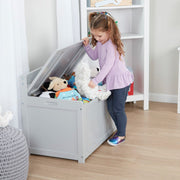 Wooden Toy Chest (Gray) B8