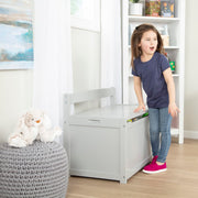 Wooden Toy Chest (Gray) B8