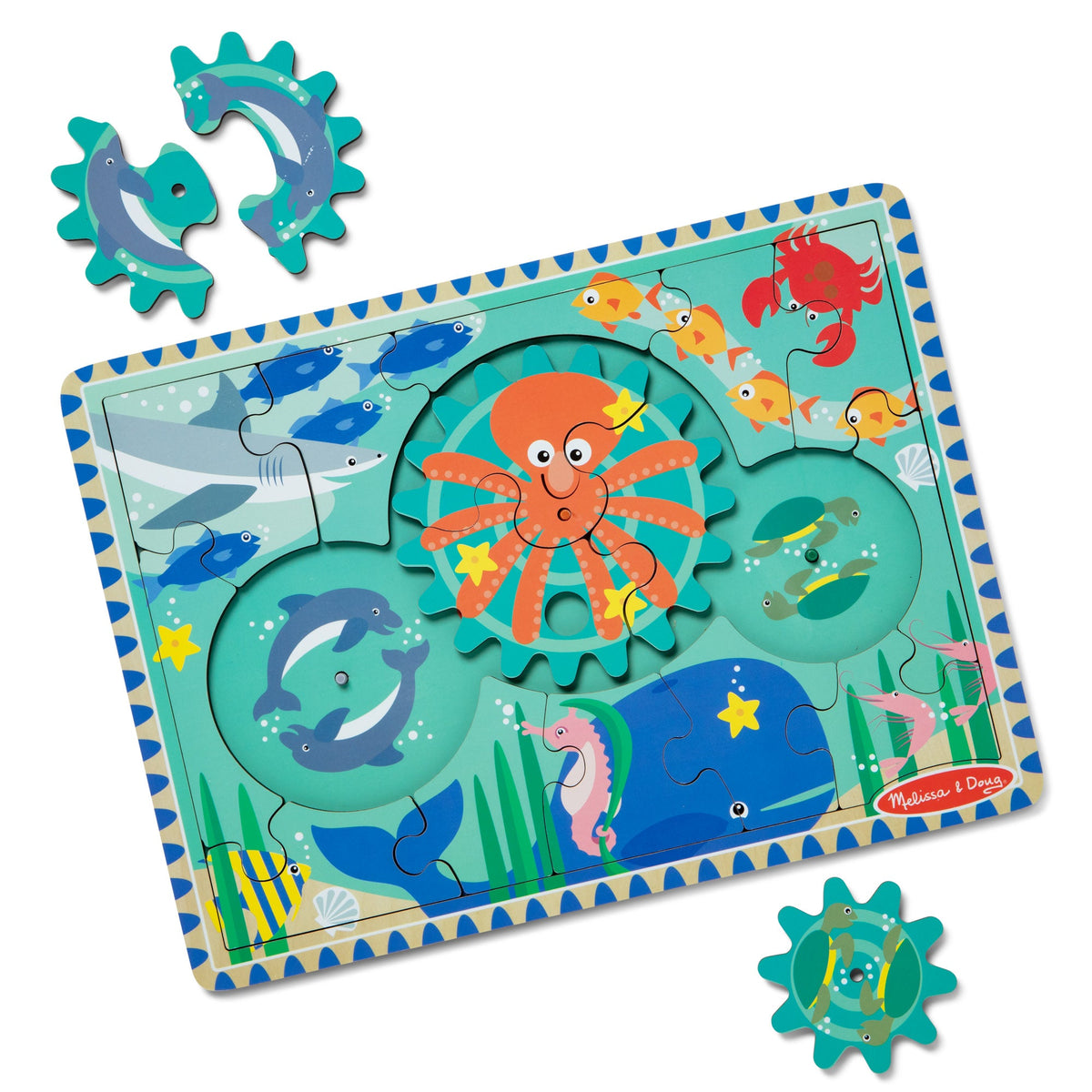 Wooden Underwater Gear Puzzle – 18 Pieces K1