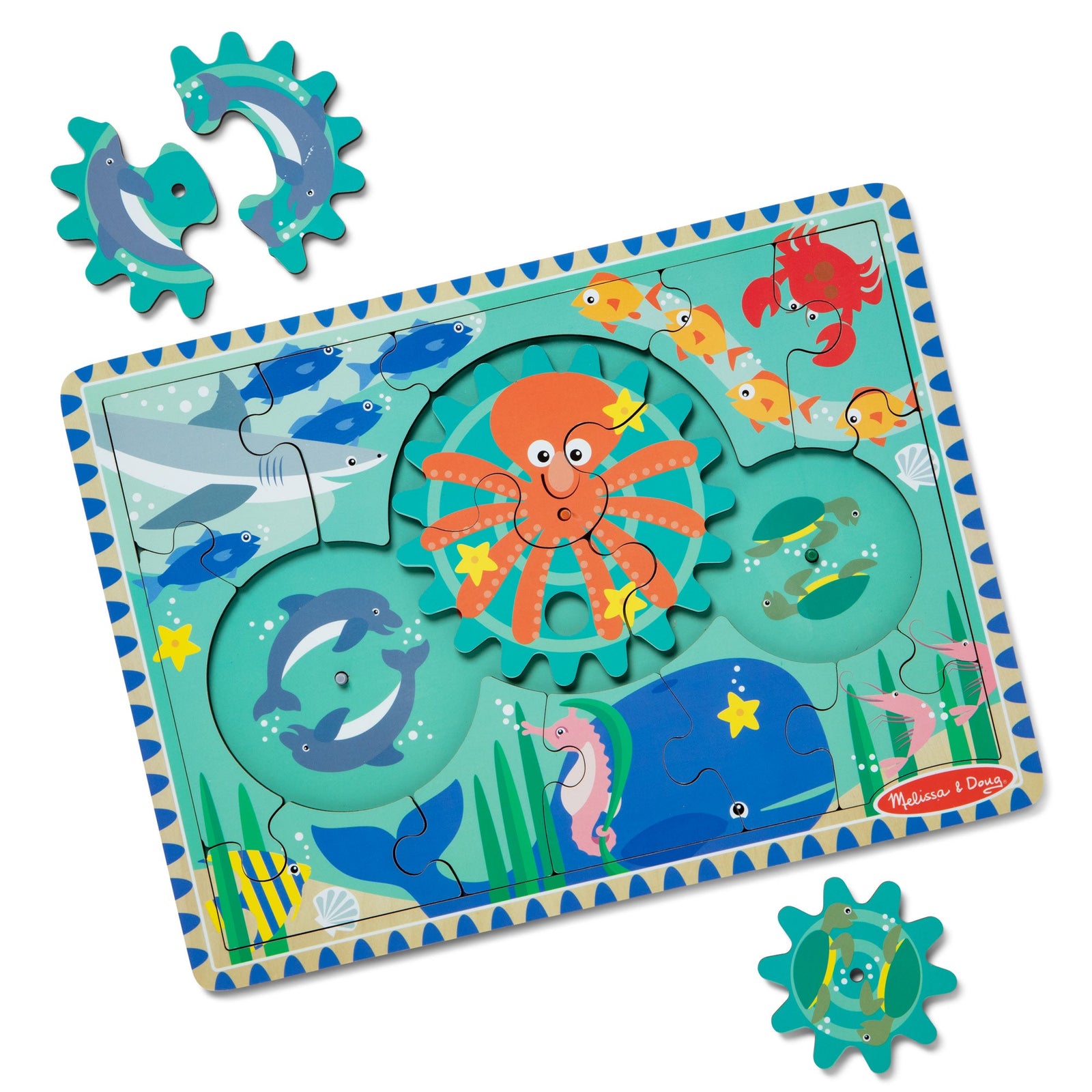 Wooden Underwater Gear Puzzle – 18 Pieces Z7