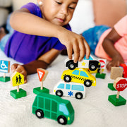 Wooden Vehicles and Traffic Signs Y6