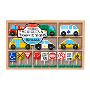 Wooden Vehicles and Traffic Signs Y6
