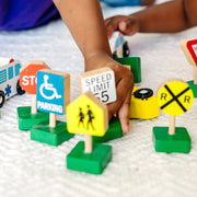 Wooden Vehicles and Traffic Signs Y6
