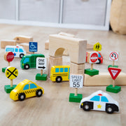 Wooden Vehicles and Traffic Signs Y6