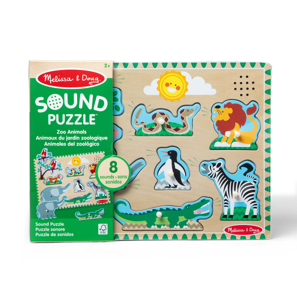 Zoo Animals Sound Puzzle - 8 Pieces E6